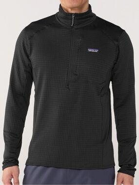 Patagonia grey men’s R1 jacket techface 1/4 zip outdoor pullover size S